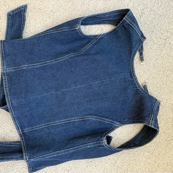 Lioness Classic Blue Denim Top - Picture 4 of 5